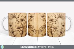 GorgeousPyrographic Columbines Mug Wrap design.