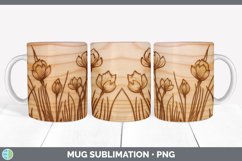 GorgeousPyrographic Crocuses Mug Wrap design.