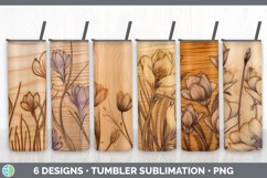 Bundle of six Pyrographic Crocuses Tumbler designs.