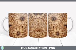 GorgeousPyrographic Dahlias Mug Wrap design.