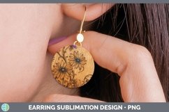 GorgeousWood Burned Round Earrings design.