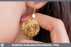 GorgeousWood Burned Round Earrings design.