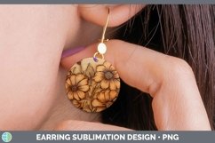 GorgeousWood Burned Round Earrings design.