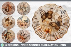 Bundle of six Pyrographic Butterflies Wind Spinner designs.