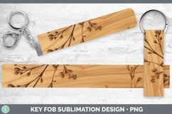 GorgeousWood Burned Flowers Key Fob design.