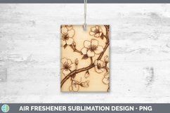 GorgeousWood Burned Flowers Air Freshener design.