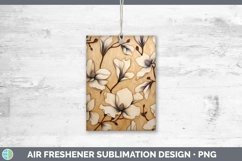 GorgeousWood Burned Flowers Air Freshener design.
