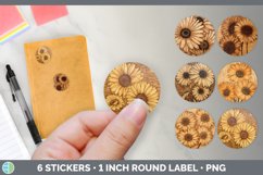 Bundle of six Pyrographic Gerbera Daisys Stickers designs.
