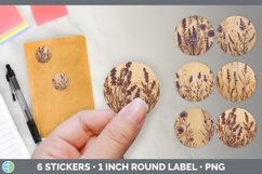 Bundle of six Pyrographic Lavenders Stickers designs.