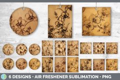 Bundle of six Pyrographic Orchid Air Freshener designs.