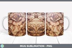 GorgeousPyrographic Peonies Mug Wrap design.