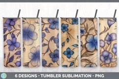 Bundle of six Pyrographic Periwinkles Tumbler designs.