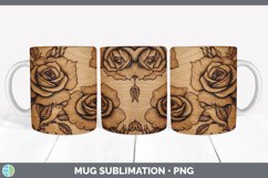 GorgeousPyrographic Roses Mug Wrap design.