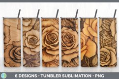 Bundle of six Pyrographic Roses Tumbler designs.