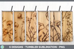 Bundle of six Pyrographic Sweet Peas Tumbler designs.