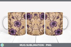 GorgeousPyrographic Violets Mug Wrap design.