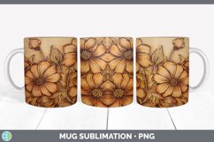GorgeousPyrographic Zinnias Mug Wrap design.