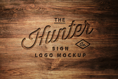 Wood Carving Logo Mockup Product Image 1