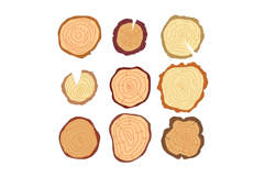 wood circle set cartoon Product Image 1