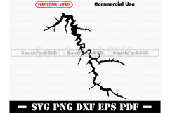 Wood Creek Lake Kentucky Map SVG PNG DXF EPS PDF Product Image 1