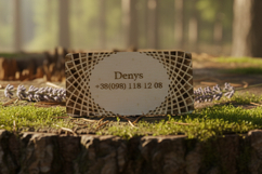 Plywood business card. Wooden business card. Laser cut cards Product Image 3