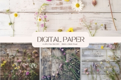 Wooden Floral Background Wood Flower Vintage Wallpaper_15 Product Image 1