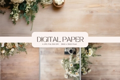 Wooden Floral Background Wood Flower Vintage Wallpaper_18 Product Image 1