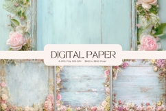 Wooden Floral Background Wood Flower Vintage Wallpaper_1 Product Image 1