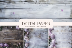 Wooden Floral Background Wood Flower Vintage Wallpaper_10 Product Image 1