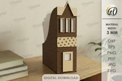 3D House Office Organizer Laser Cut. Desk Organizer SVG Product Image 1