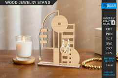 Modern Jewelry Stand Laser Cut |Earrings Display Card| Craft Product Image 1