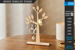 Modern Jewelry Stand Laser Cut |Earrings Display Card| Craft Product Image 1