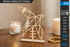 Modern Jewelry Stand Laser Cut |Earrings Display Card| Craft Product Image 1