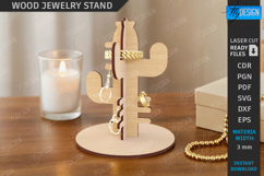 Modern Jewelry Stands Laser Cut Bundle|Earrings Display Card Product Image 4