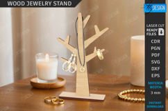 Modern Jewelry Stand Laser Cut |Earrings Display Card| Craft Product Image 1