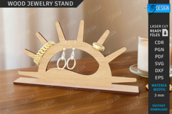 Modern Jewelry Stands Laser Cut Bundle|Earrings Display Card Product Image 6