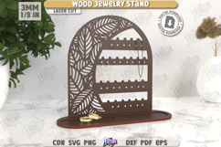Wooden Jewelry Stand Laser Cut Bundle, Jewelry Holders SVG Product Image 3