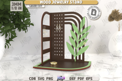 Wooden Jewelry Stand Laser Cut Bundle, Jewelry Holders SVG Product Image 10