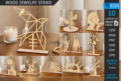 Modern Jewelry Stands Laser Cut Bundle|Earrings Display Card Product Image 1