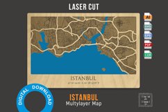 Istanbul 3d Map - Wood Multilayer Laser Cut files Product Image 1