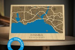 Istanbul 3d Map - Wood Multilayer Laser Cut files Product Image 2