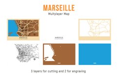 Marseille 3d Map - Wood Multilayer Laser Cut files Product Image 3