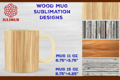 Rustic Wood Texture Mug Wrap Sublimation Design PNG Product Image 1