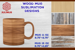 Rustic Wood Texture Mug Wrap Sublimation Design PNG Product Image 1