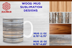 Rustic Wood Texture Mug Wrap Sublimation Design PNG Product Image 1