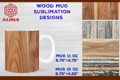 Rustic Wood Texture Mug Wrap Sublimation Design PNG Product Image 1