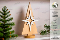 Nativity Tree Laser Cut. Stand Decor SVG Product Image 1