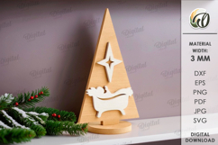 Nativity Tree Bundle Laser Cut. Stand Decor SVG Product Image 6