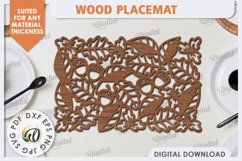 Wood Placemat Laser Cut. Home Decor. Wood Coasters SVG Product Image 1