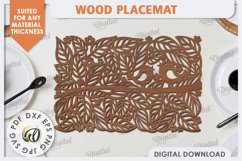 Wood Placemat Laser Cut. Home Decor. Wood Coasters SVG Product Image 1